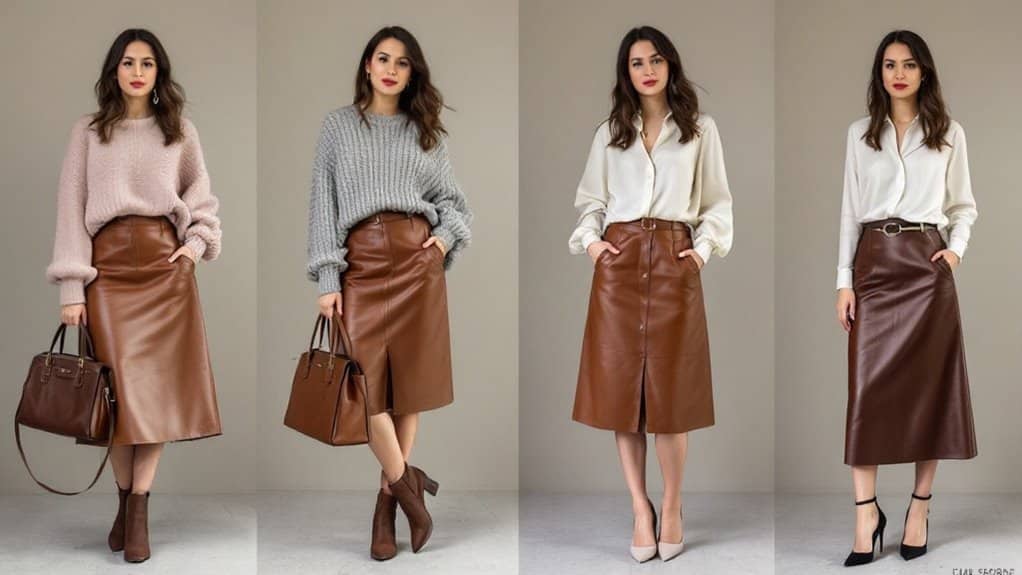 5 Ways to Style a Brown Leather Skirt for Winter (Yes, It’s Trending!)